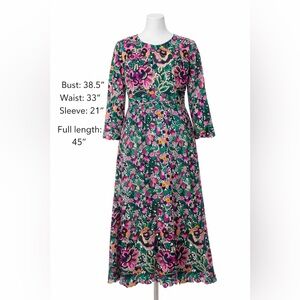 Floral Embroidered Midi Dress – NWT